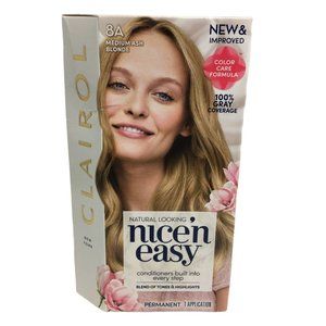 Clairol Nice 'N Easy Medium Ash Blonde 8A Hair Dye Color Permanent Creme New